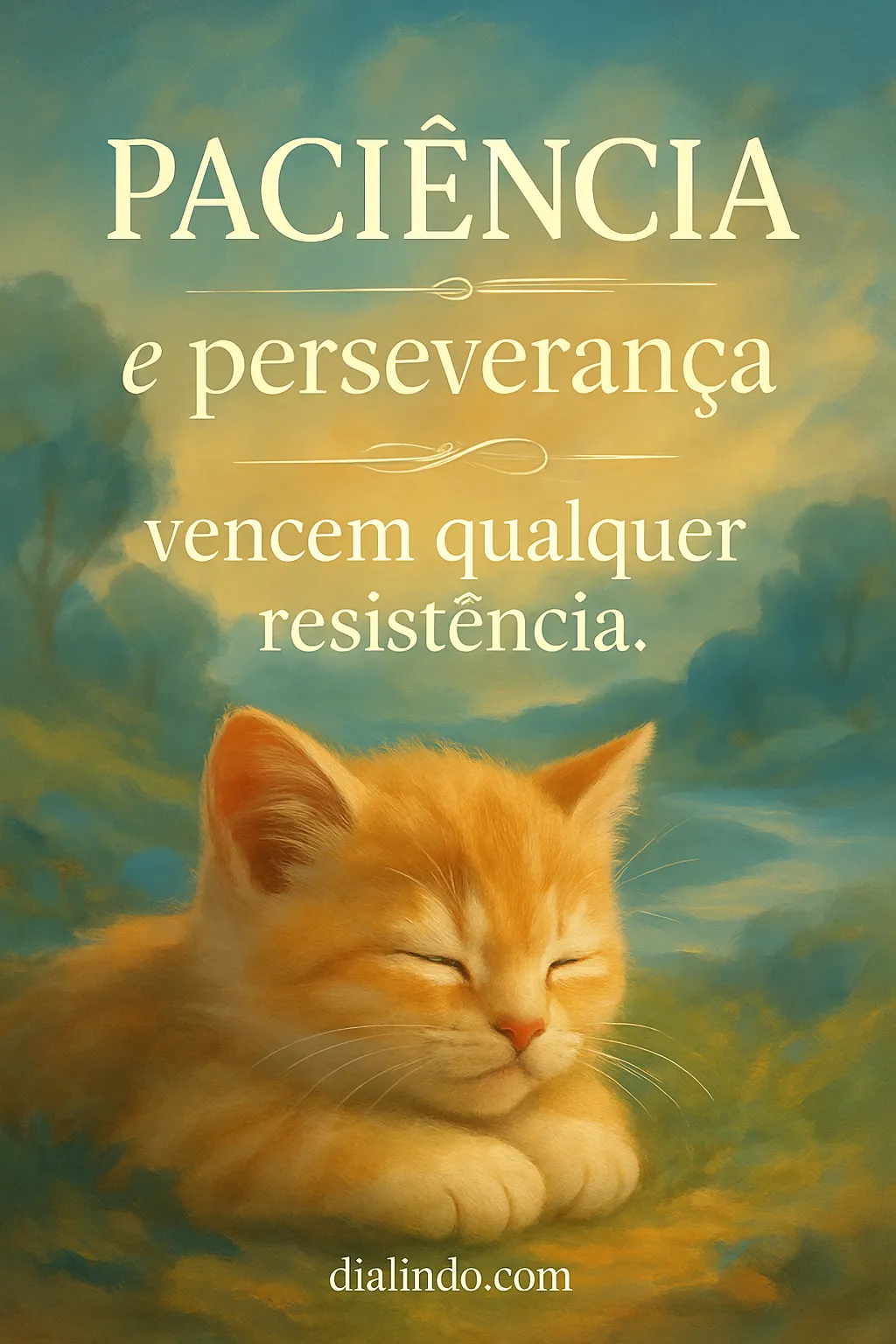 Resistência?  Paciência.
