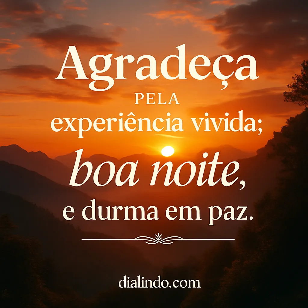 Gratidão Noturna Serenidade