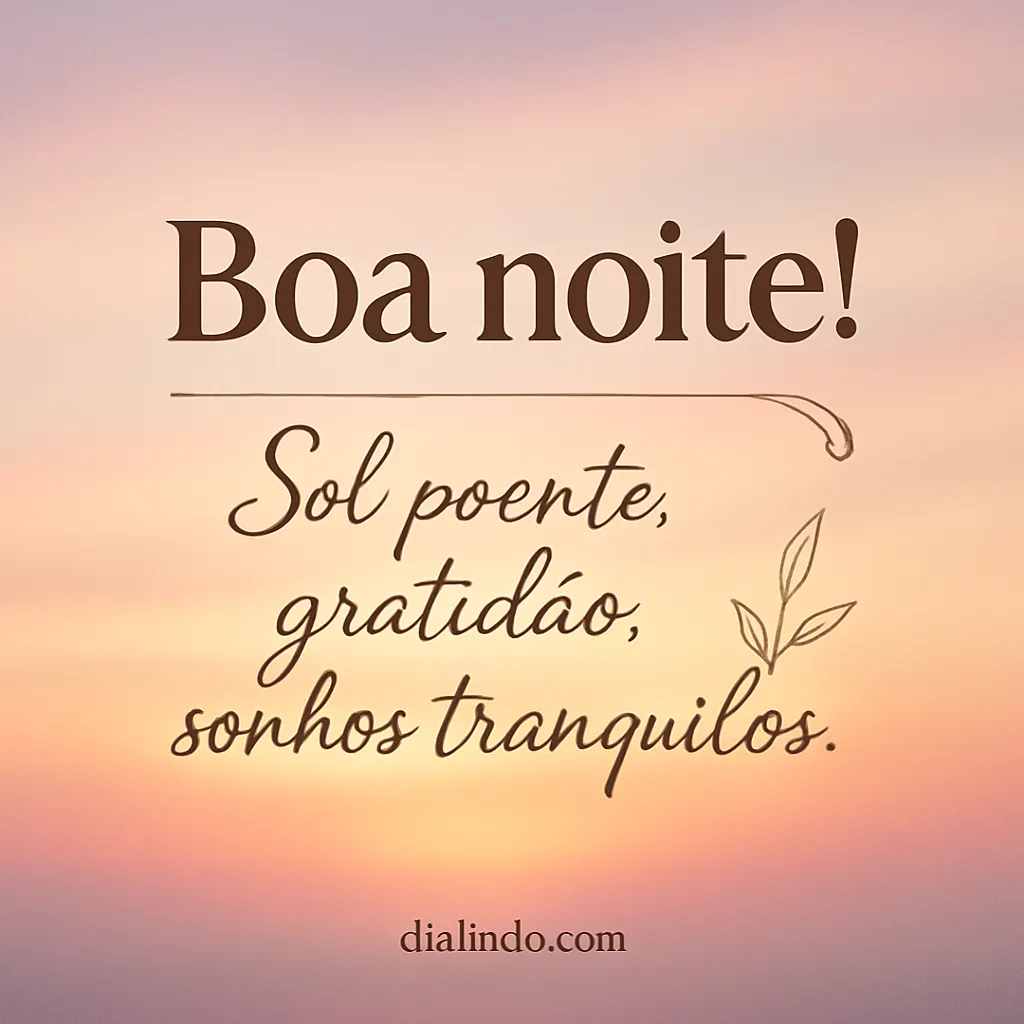 Gratidão ao Sol Poente
