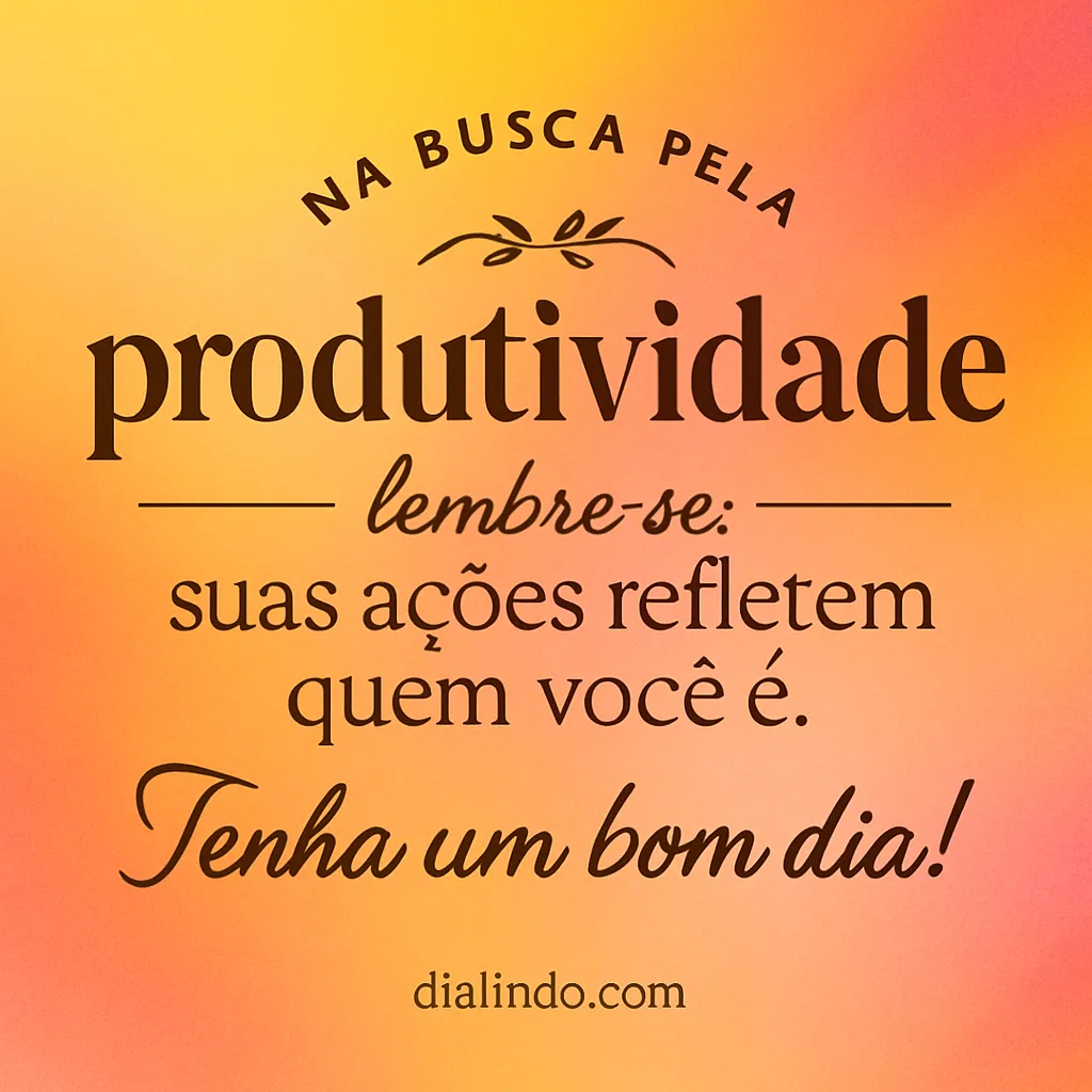 Reflexo da Produtividade Pessoal