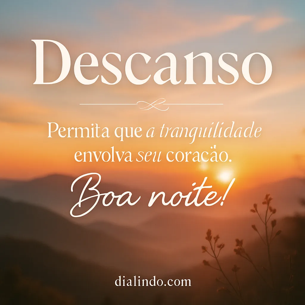 Coração em Paz ao Anoitecer