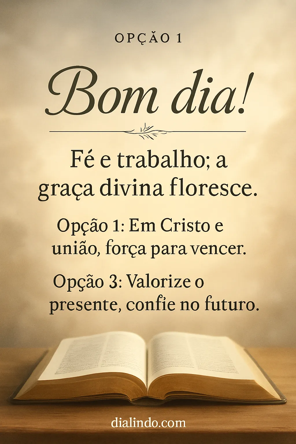 Florescer, Unir, Confiar: Amanhã