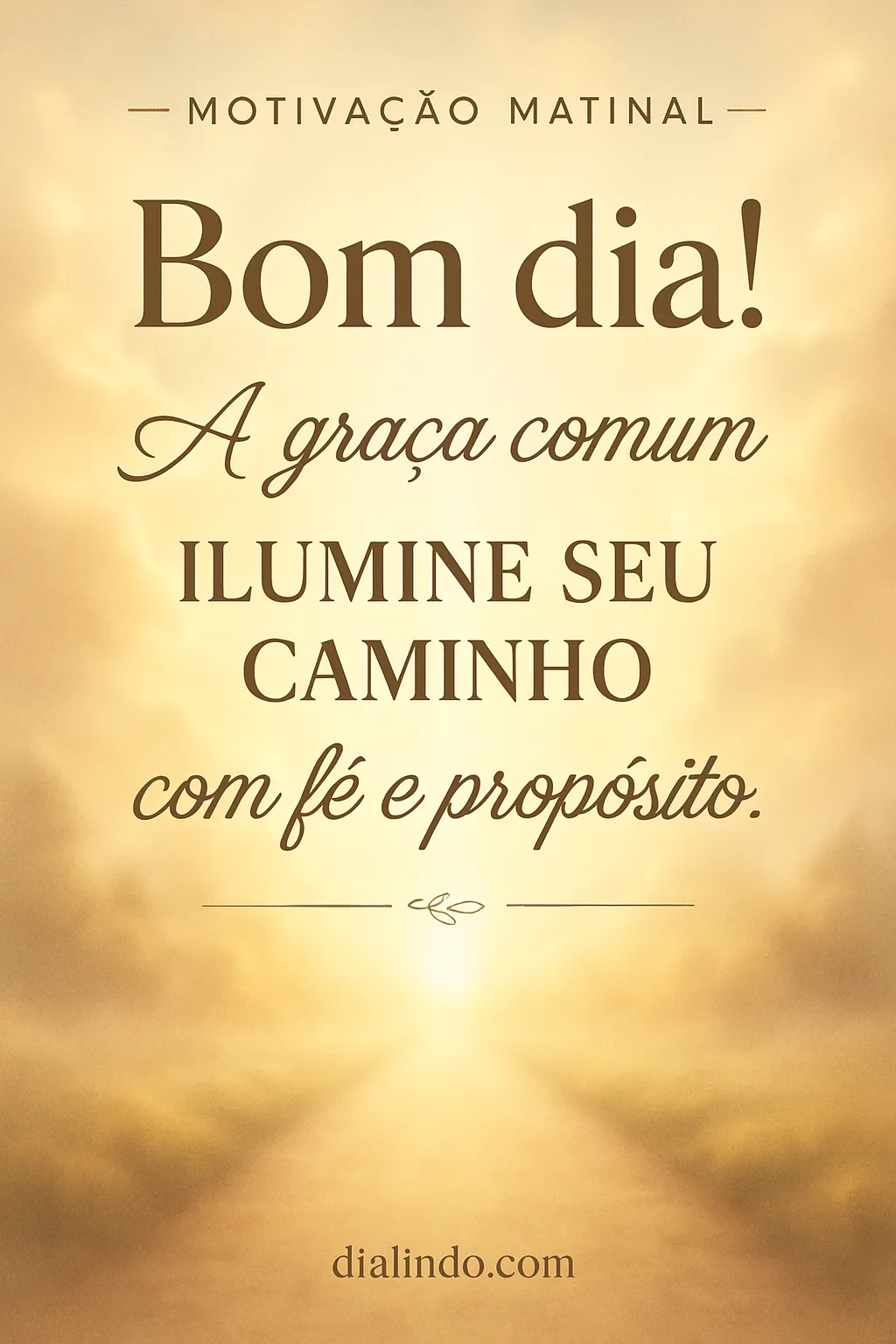 Rumo Iluminado com Graça e Fé - Mensagem inspiradora