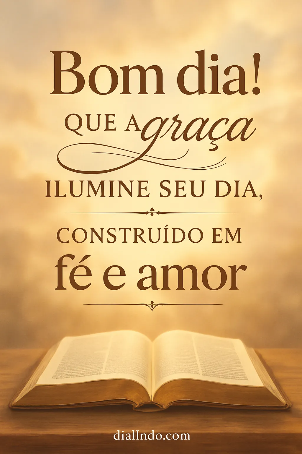 Fé Ilumina, Amor Constroi.