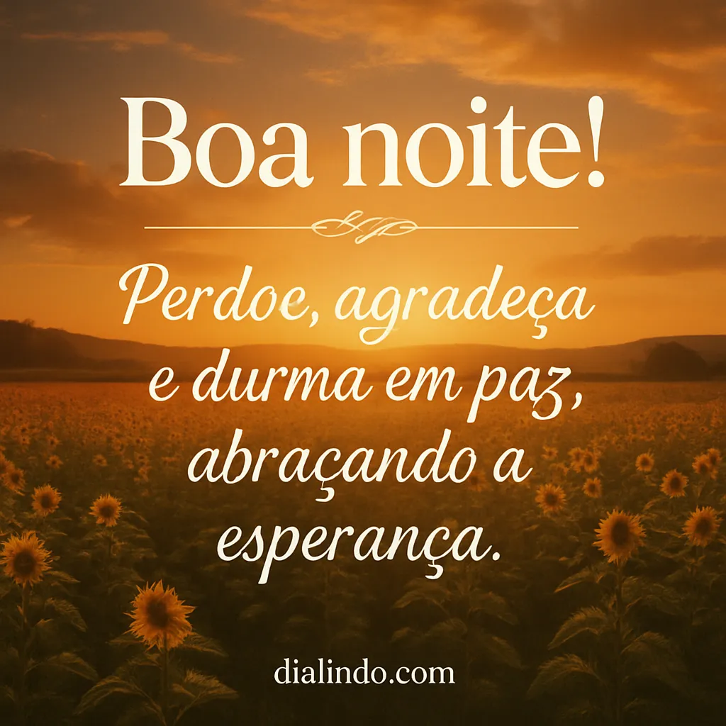 Perdão, Gratidão, Paz, Esperança Noturna
