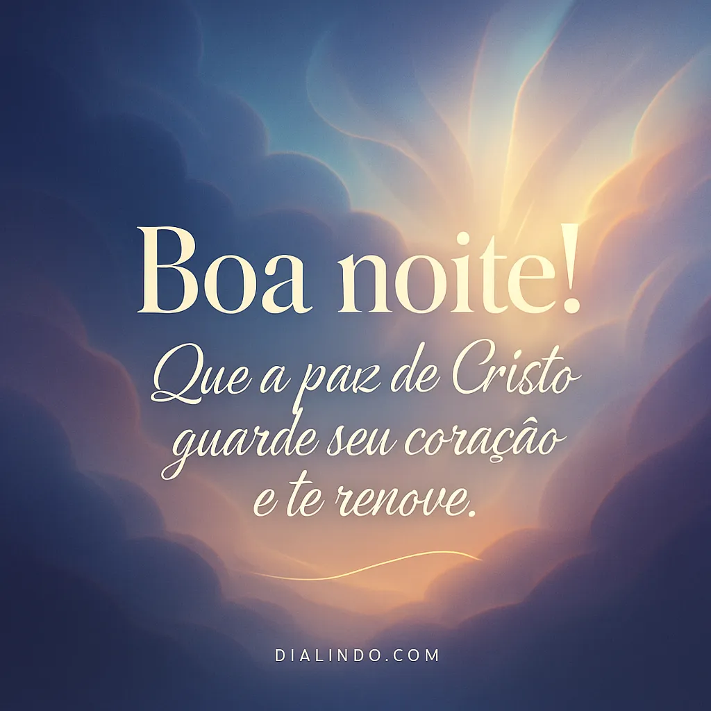 Paz renovada em Cristo.