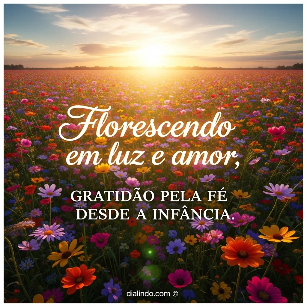Infância: Fé, Luz e Flores.