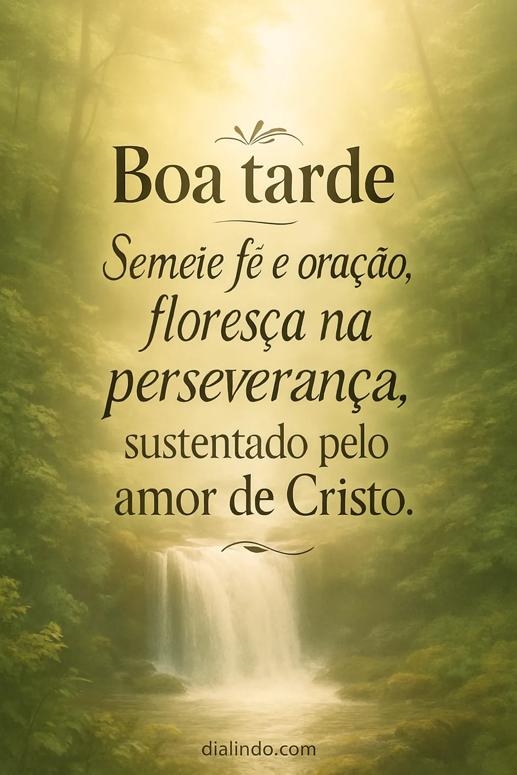 Amor semeado, perseverança florida.