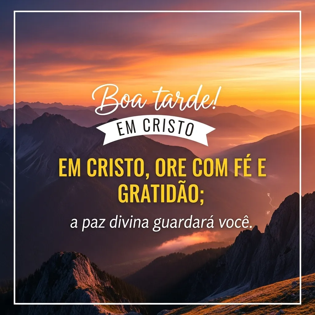 Paz, Fé e Gratidão Divina