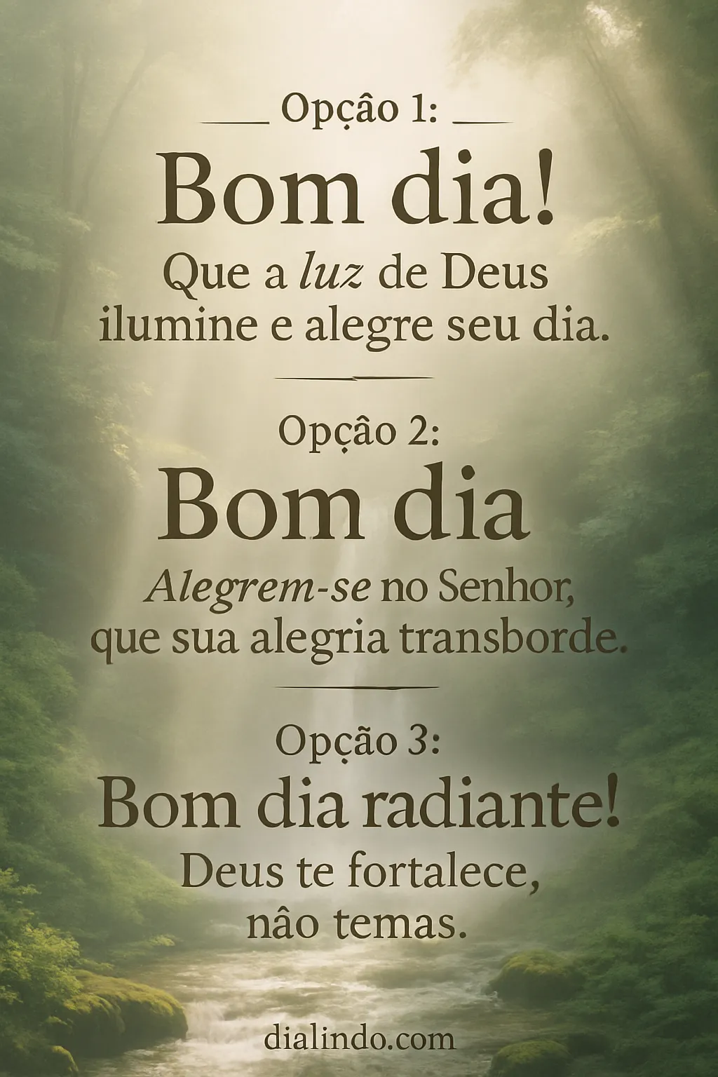 Luz, Alegria, Força Divina