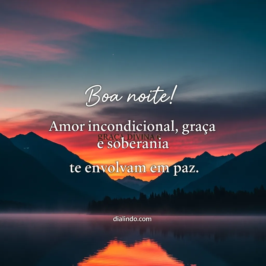 Noite banhada em graça e amor.