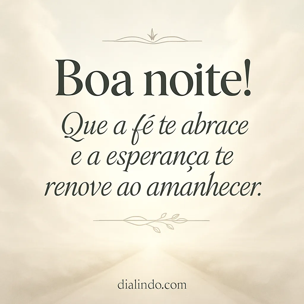 Fé, Abraço e Alvorada.