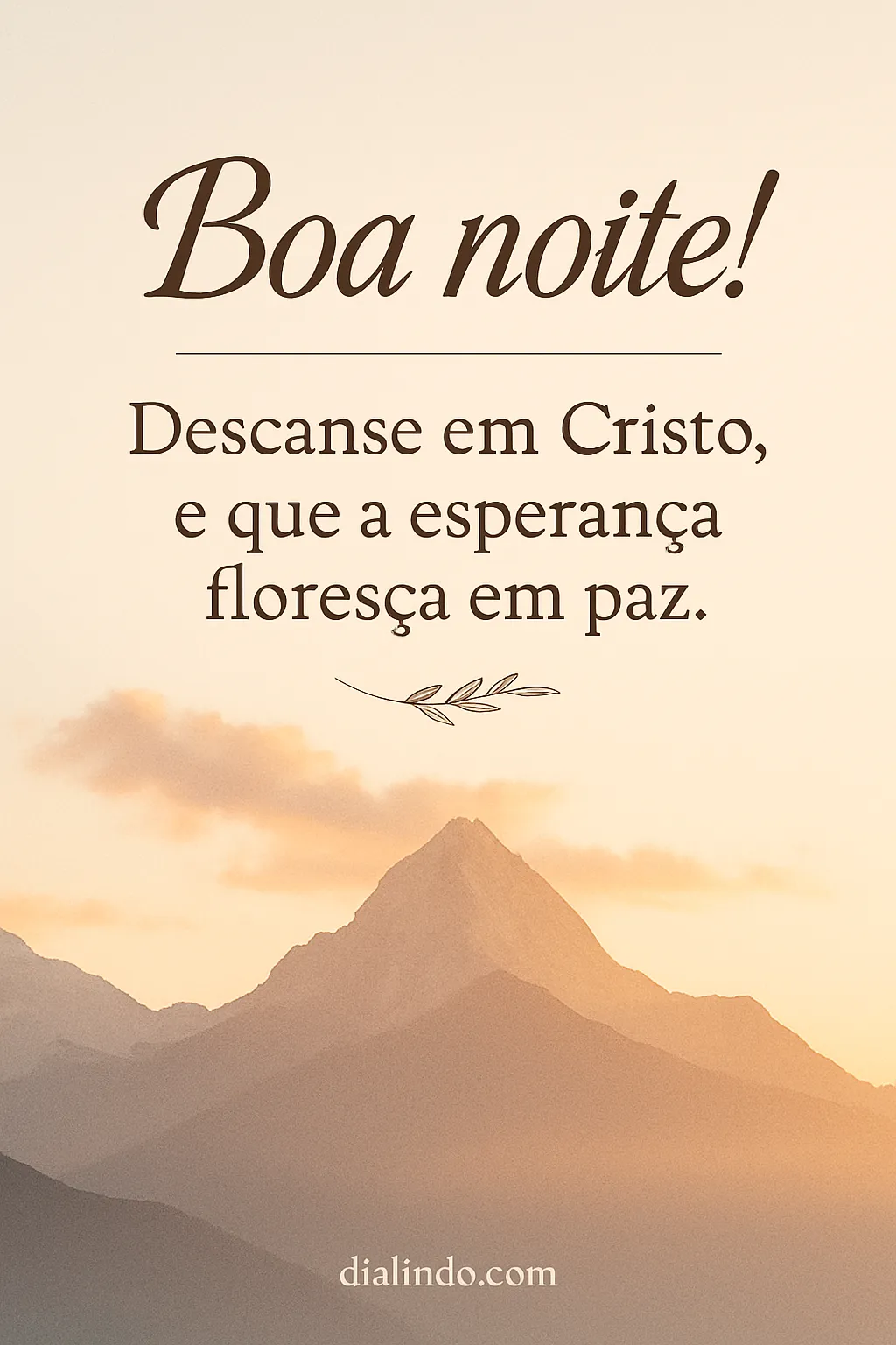 Cristo: Esperança em Paz Noturna