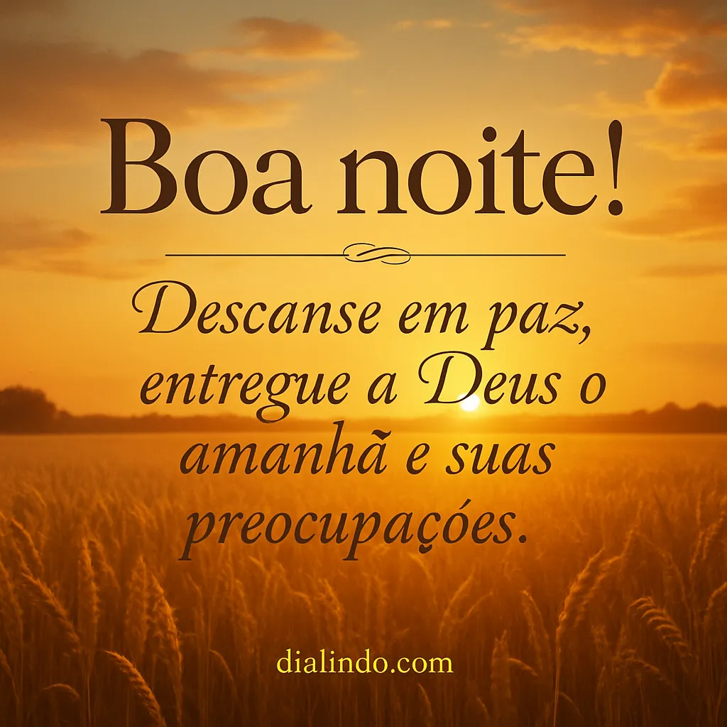 Paz noturna, amanhã divino.