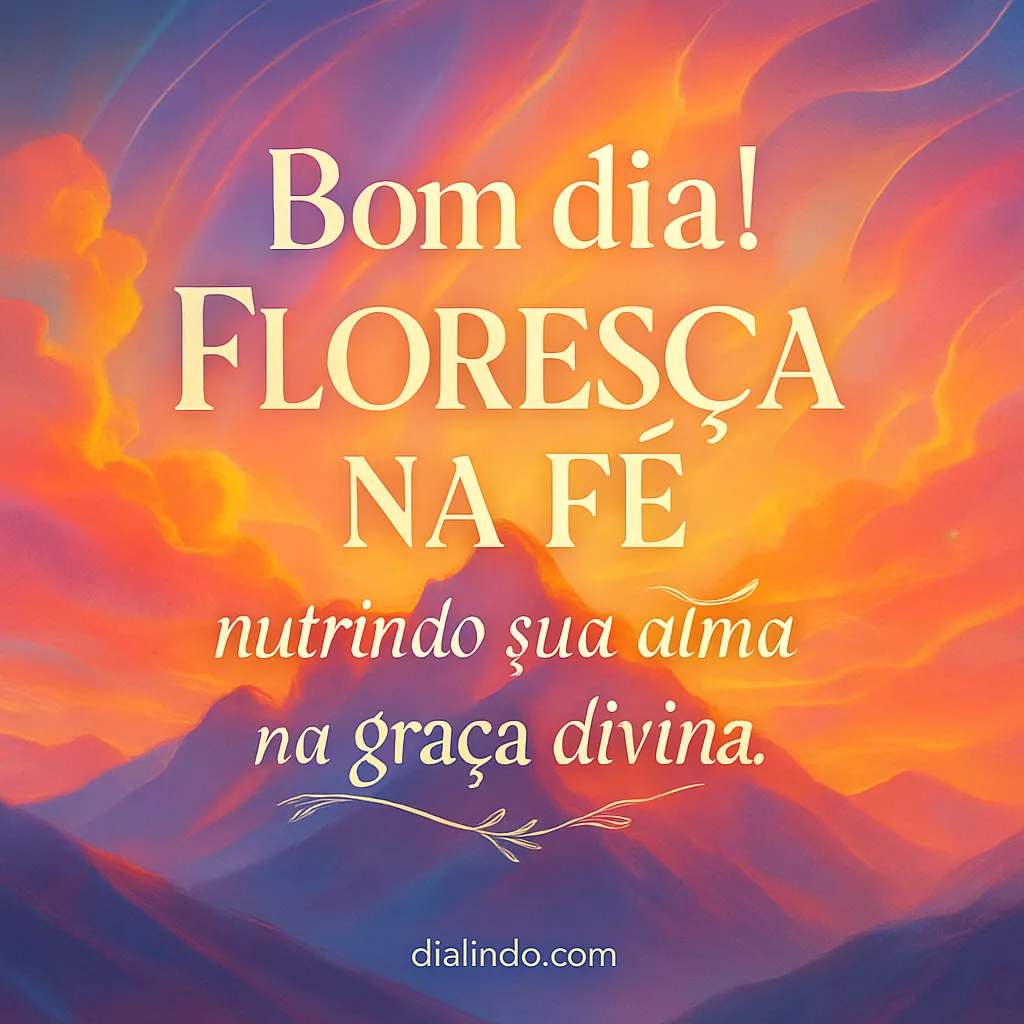 Alma florida na graça.