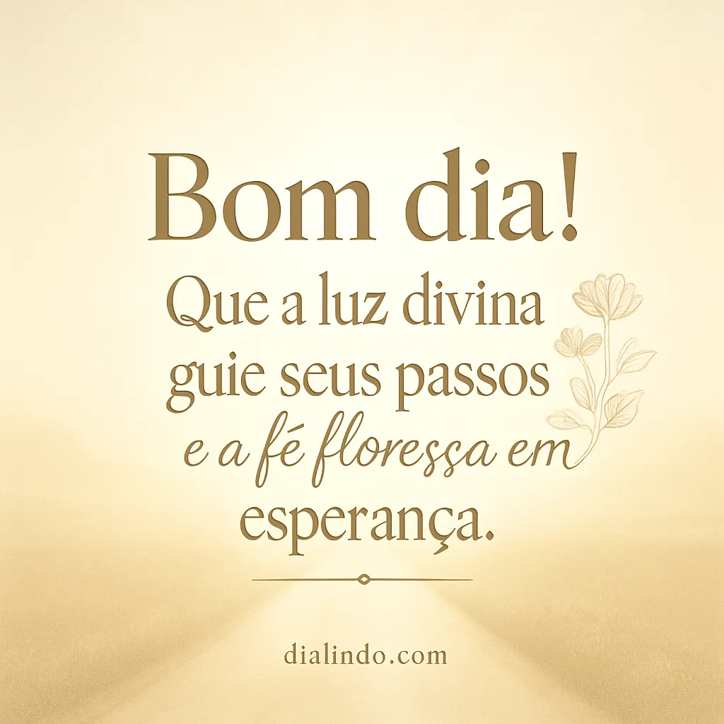 Passos Iluminados, Fé Florescente.