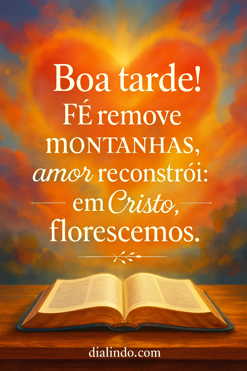 Florescer: Fé, Amor, Cristo.