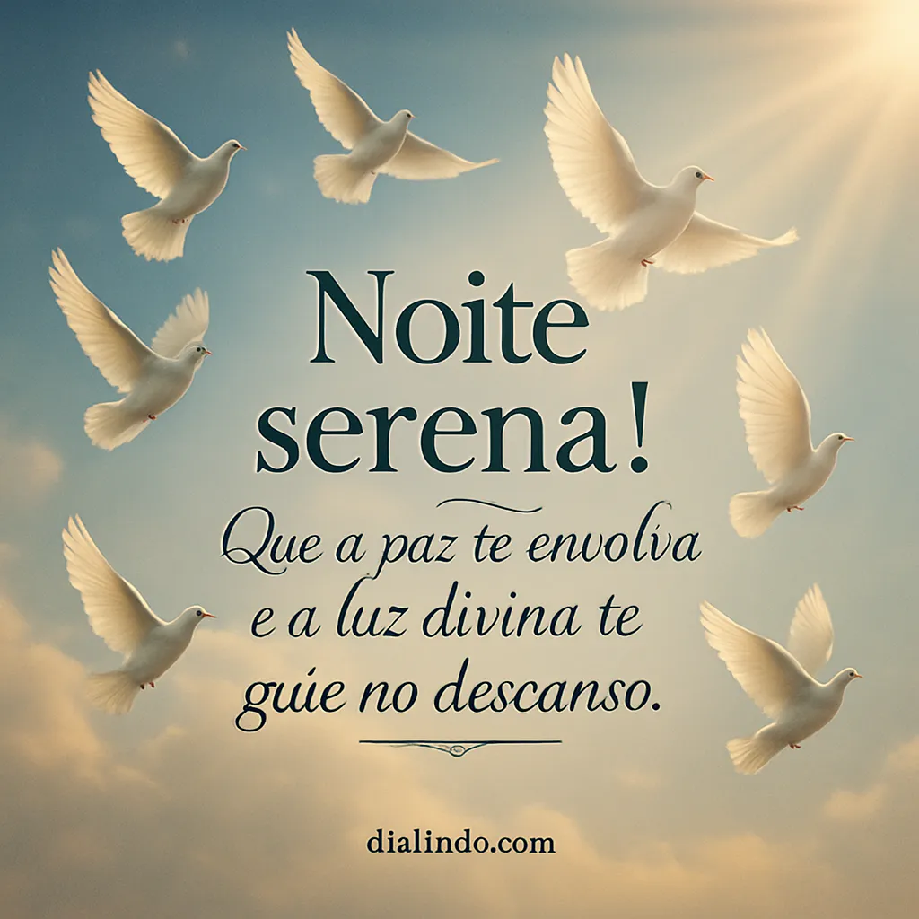 Luz Divina no Sereno Descanso.