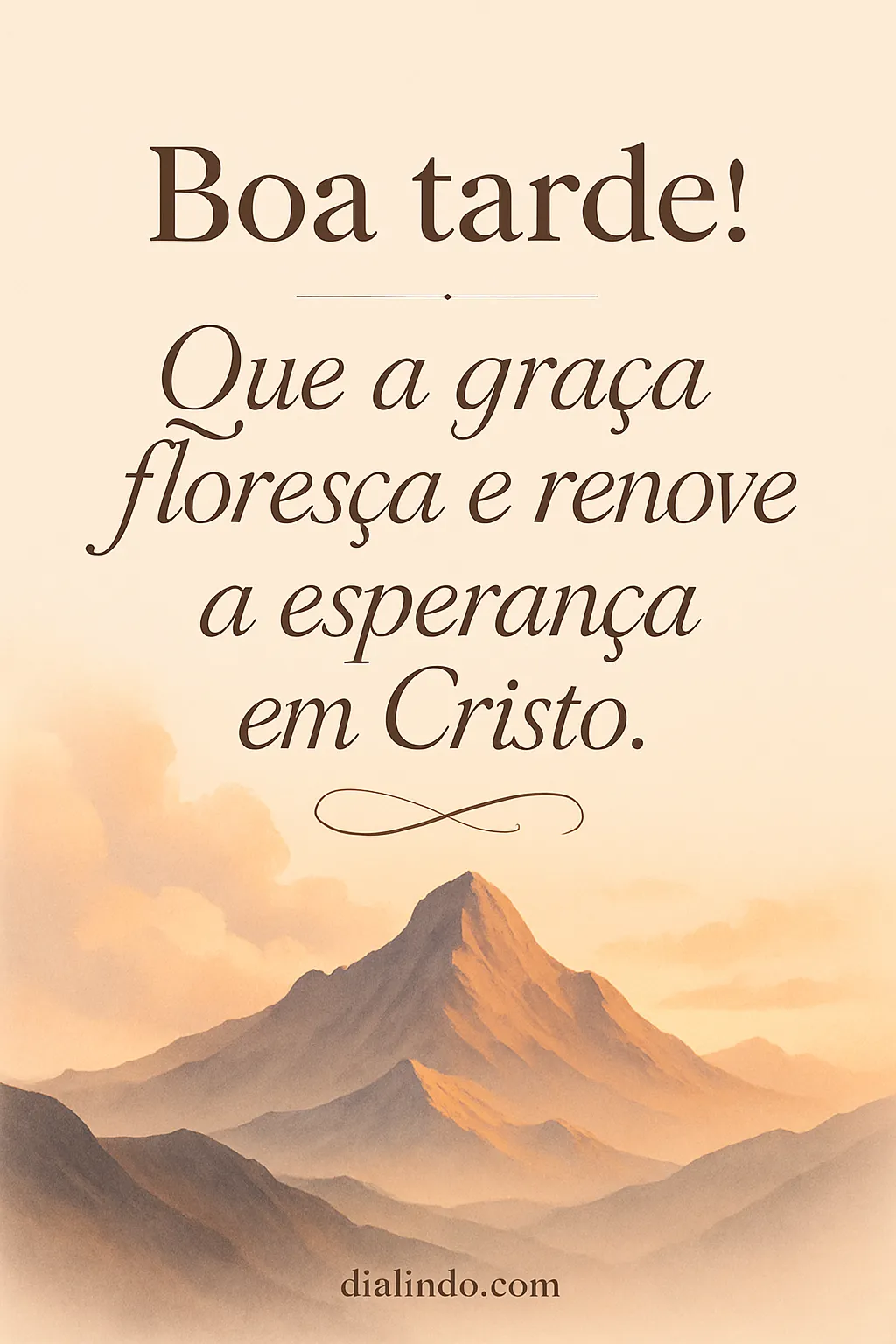 Graça florida, esperança renovada