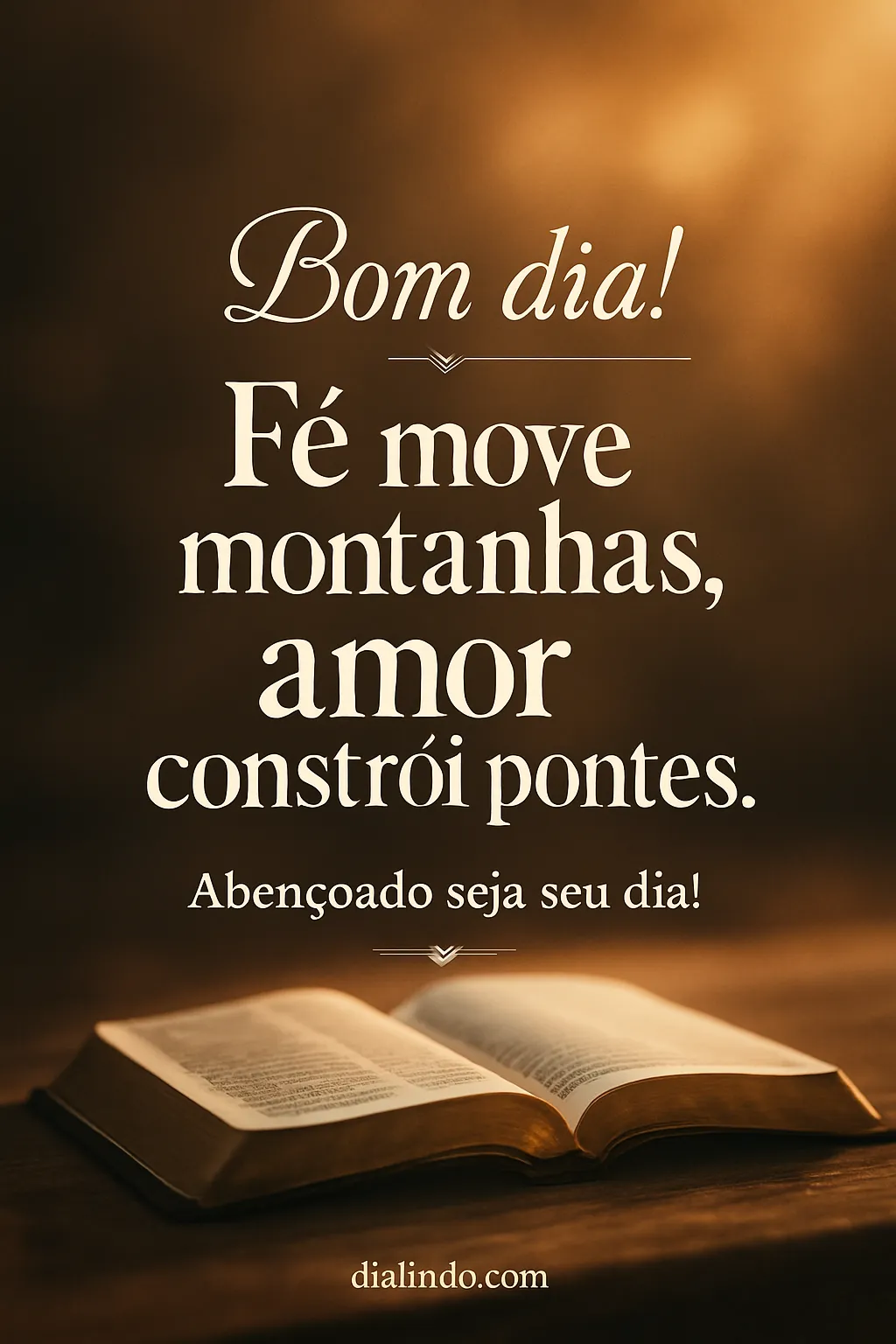Fé, Amor, Pontes e Montanhas