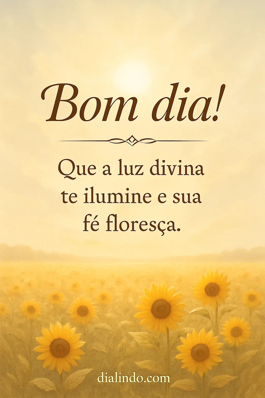 Luz e Fé Florescendo em Você