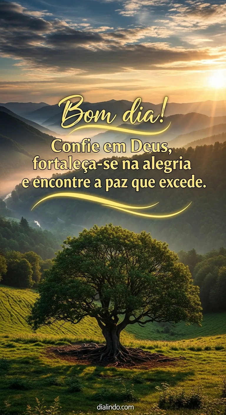 Alegria, Paz em Deus, Hoje.