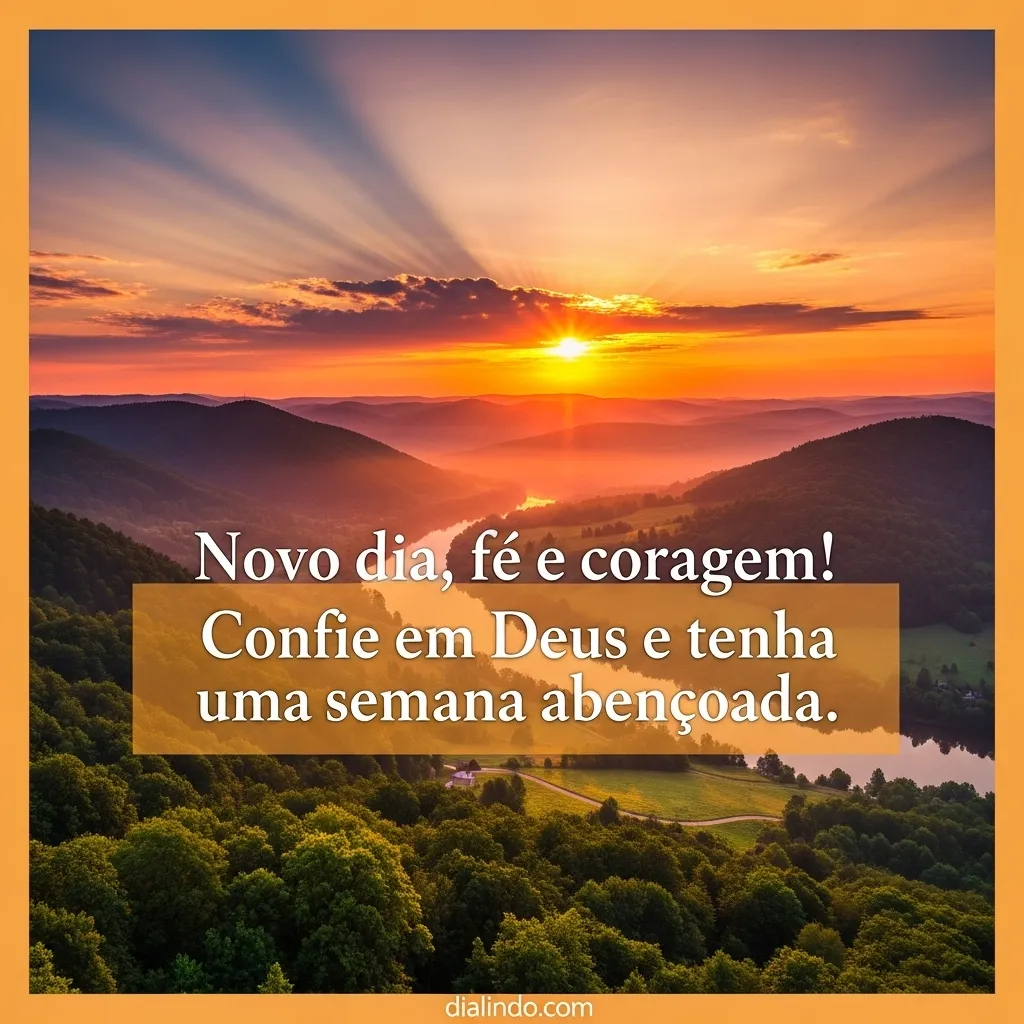 Amanhã refloresce a fé corajosa.