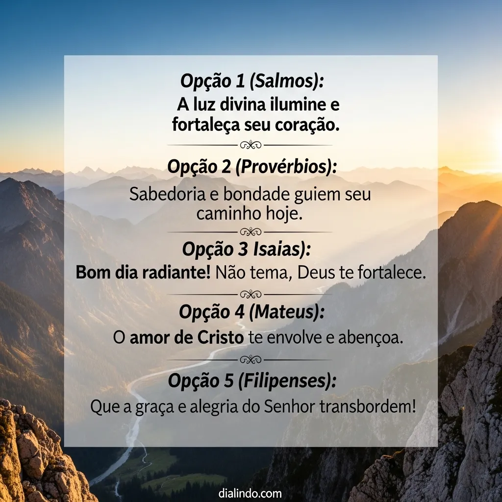 Bênçãos Bíblicas Matinais - Imagem inspiradora