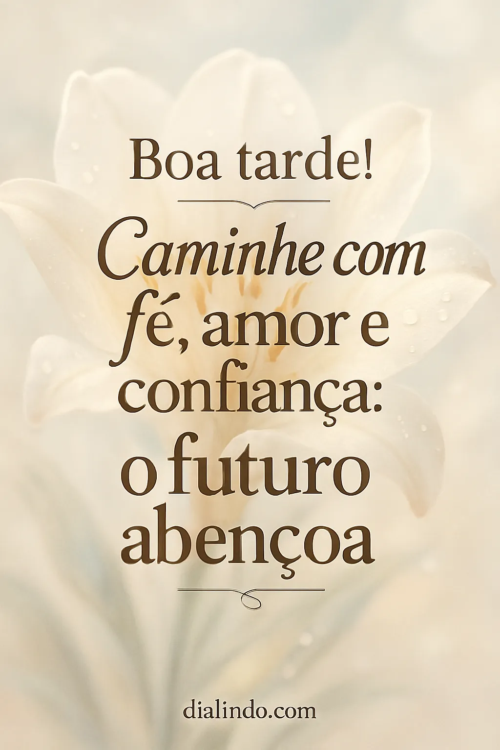 Passos de fé: Futuro abençoado