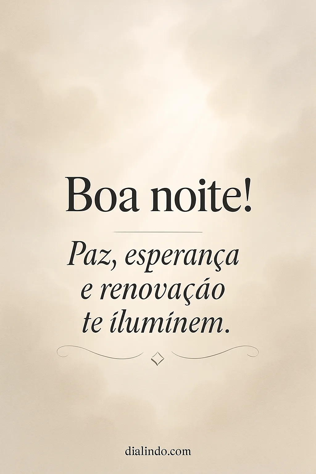 Luzes da Noite: Paz Renova