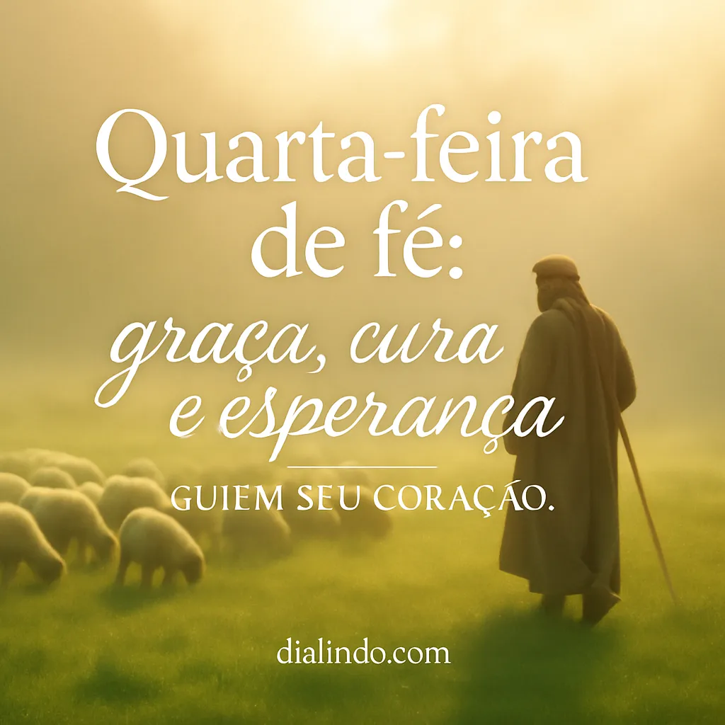 Coração guiado por fé e luz.