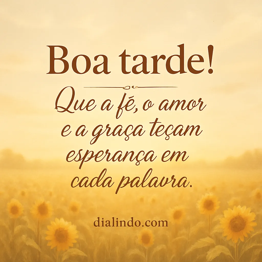 Palavras: Esperança, Fé e Amor