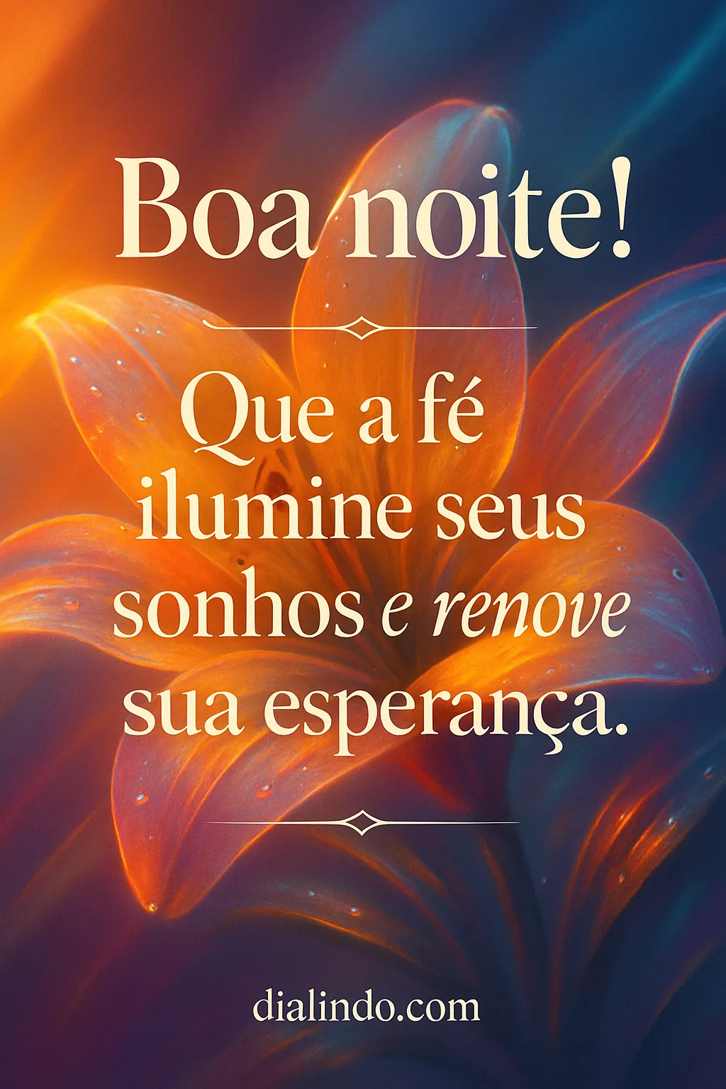 Luzes oníricas da fé.