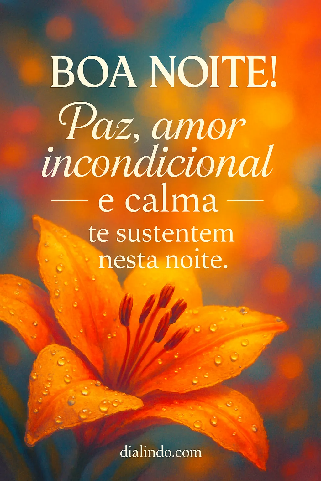 Sustento Noturno: Paz, Amor e Calma