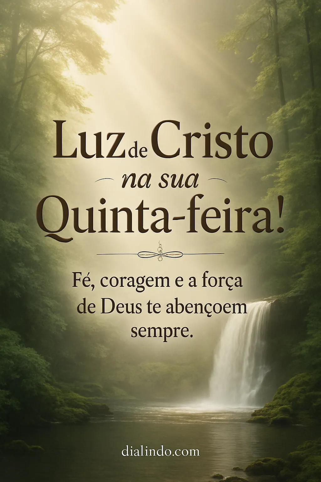 Quinta-feira: Luz, Fé e Força