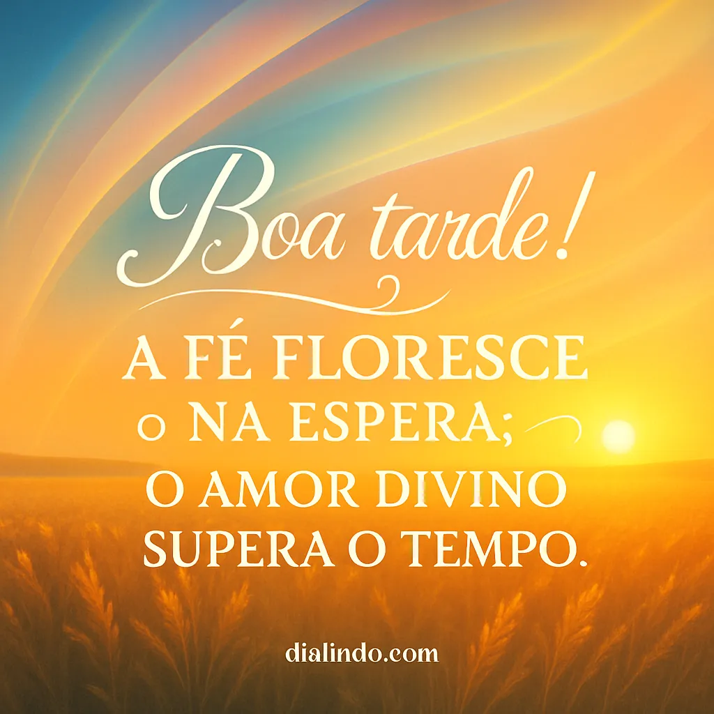 Florescer na Espera Divina.