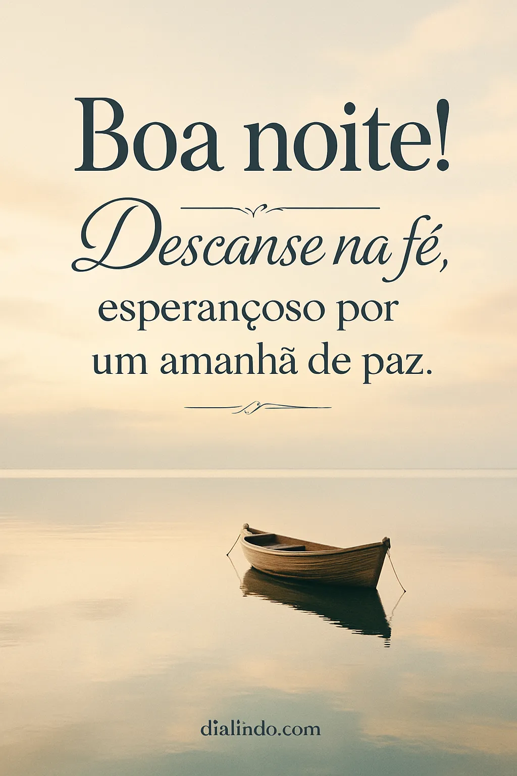 Amanhã: Fé, Paz Adormecida.