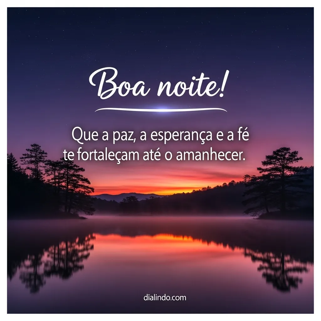 Tríade Noturna: Paz, Esperança, Fé.