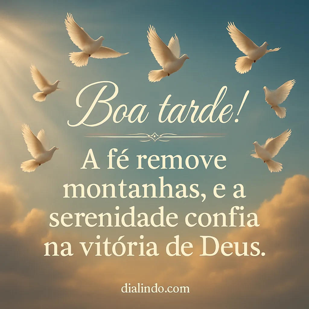 Montanhas movem, Deus vence sereno.