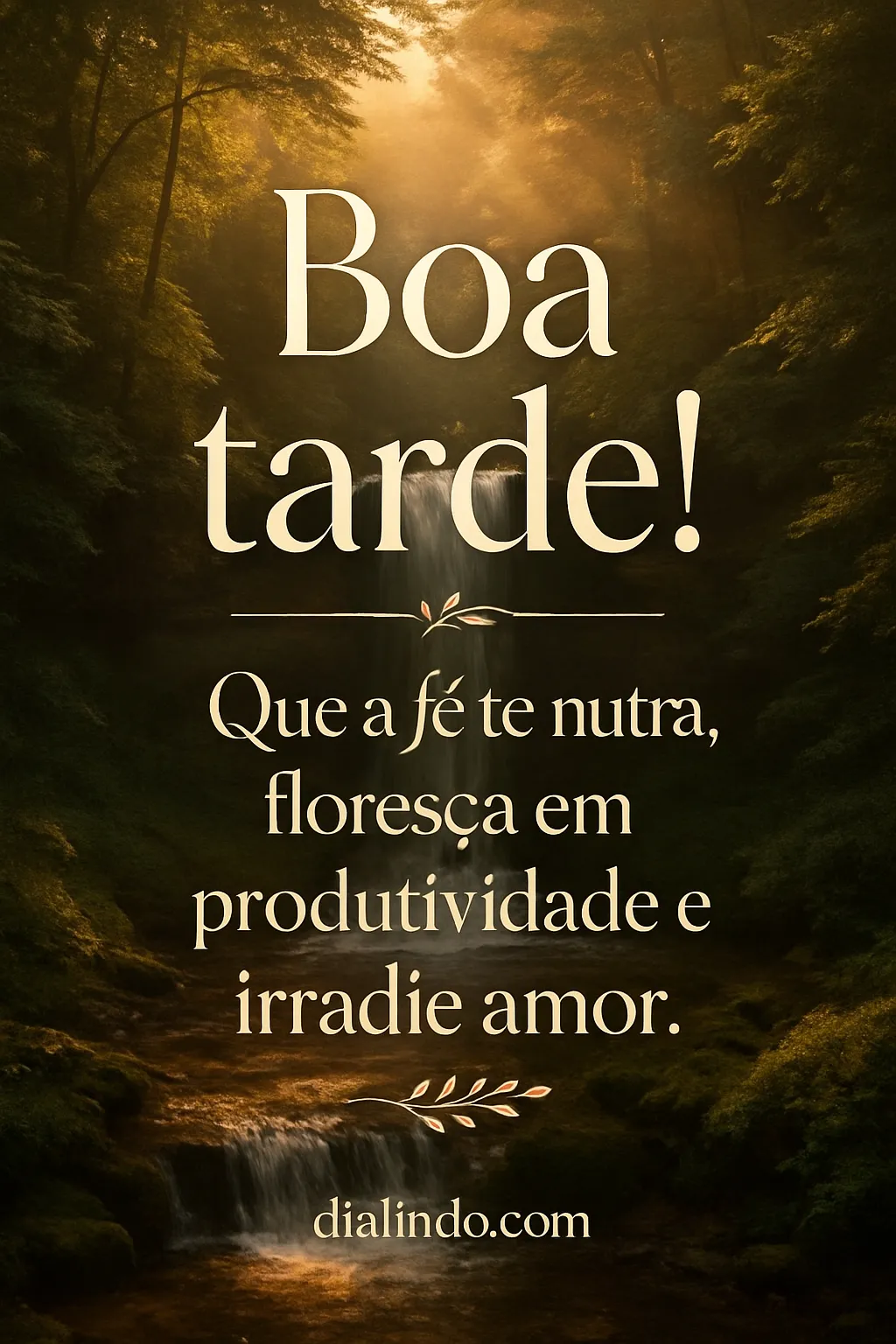 Fé, Flor, Fruto, Amor.