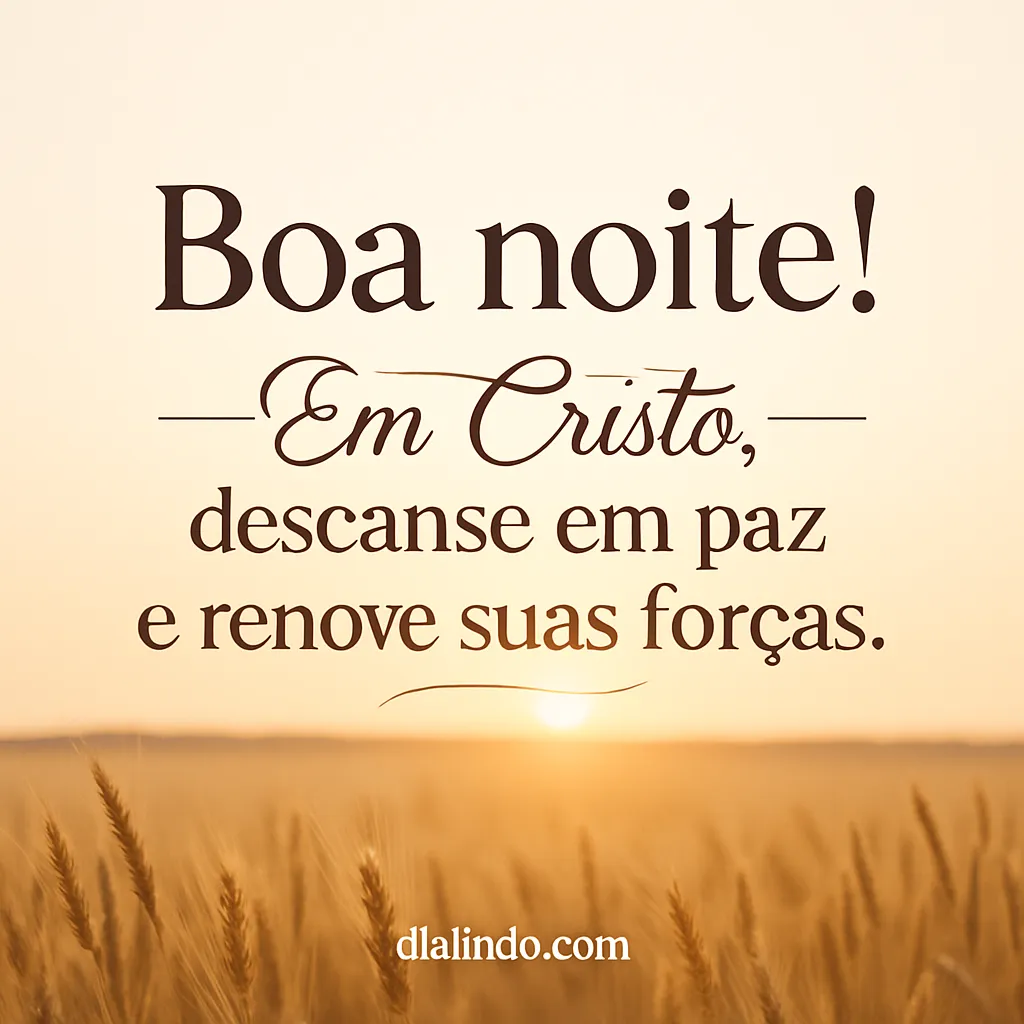 Cristo: Paz, Repouso, Renovação.