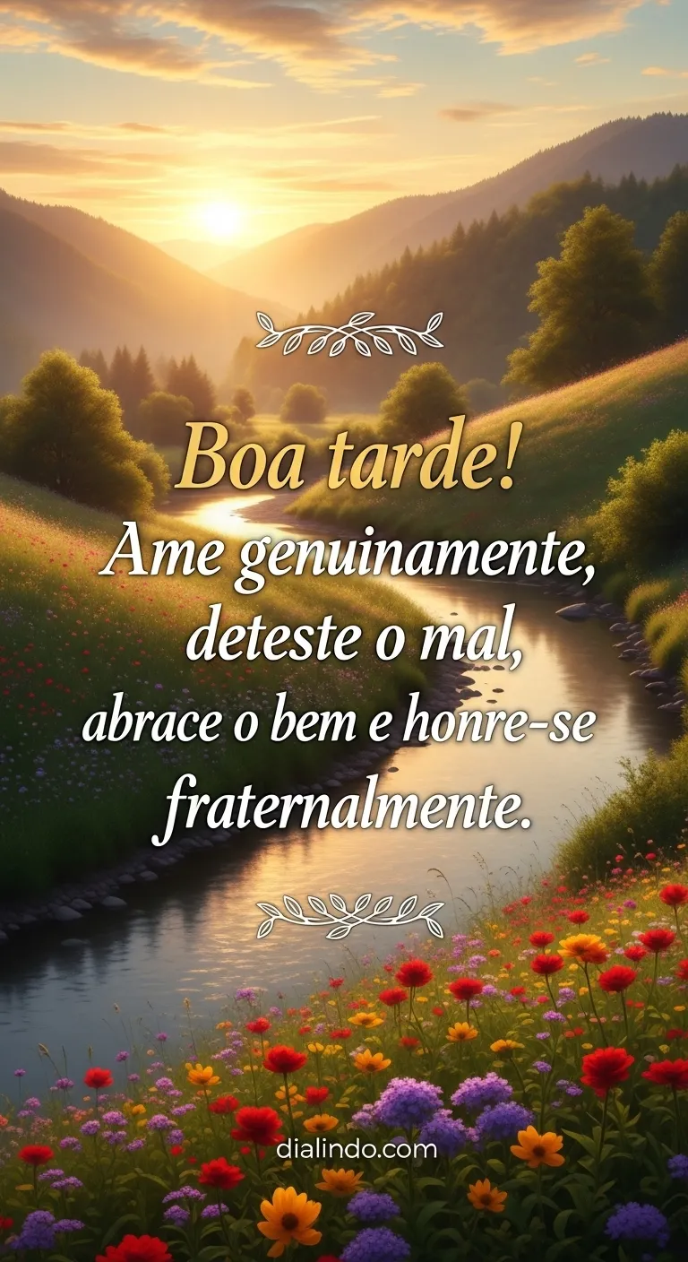 Amor, Virtude e Fraternidade.