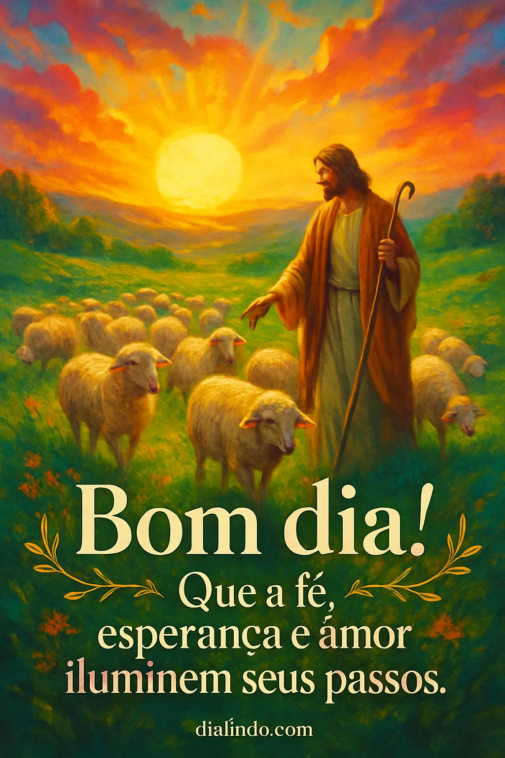 Tríade luminosa no caminhar.