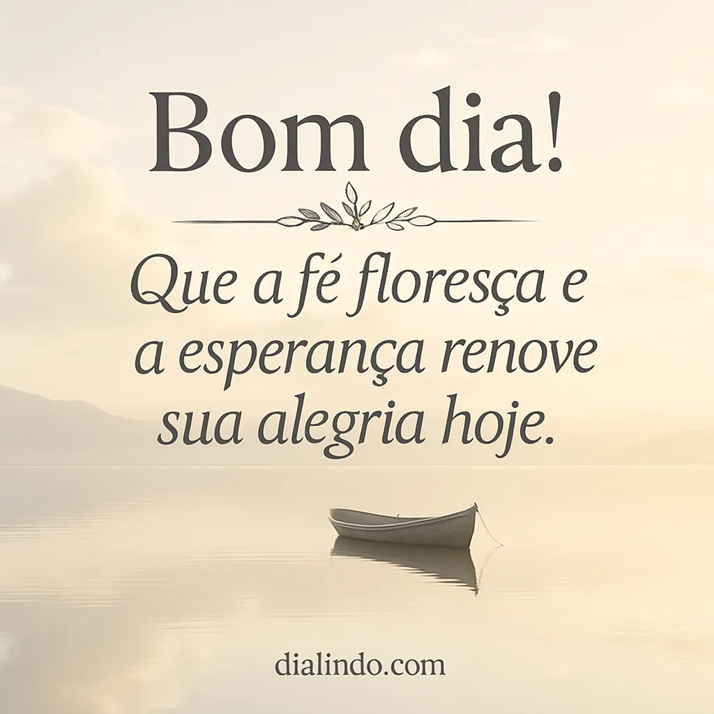 Fé florida, alegria renovada.