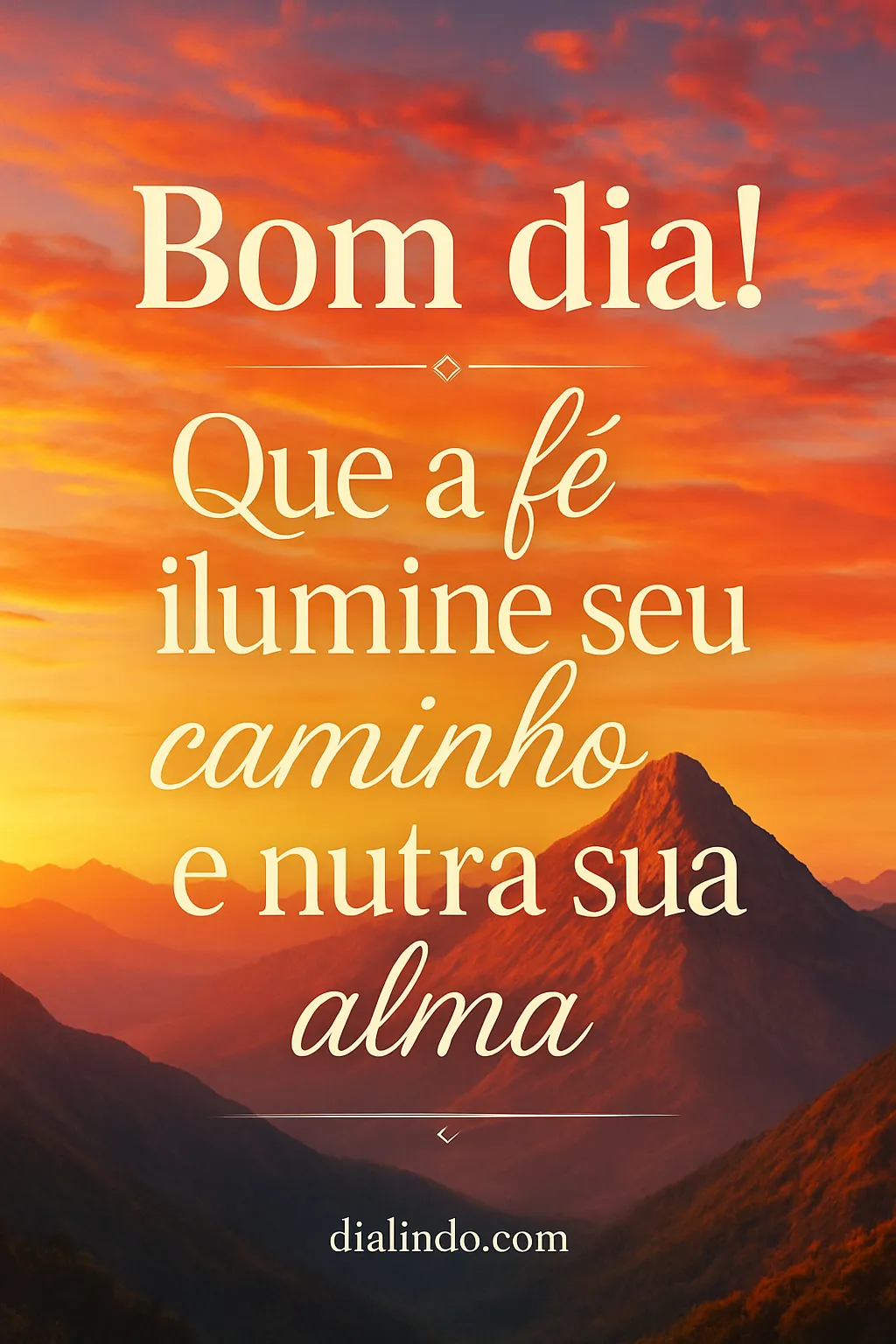 Luz da Fé, Alma Nutrida.