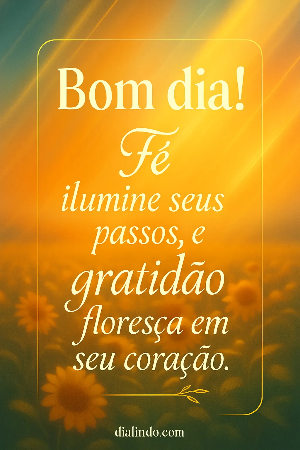 Passos Iluminados, Coração Grato.