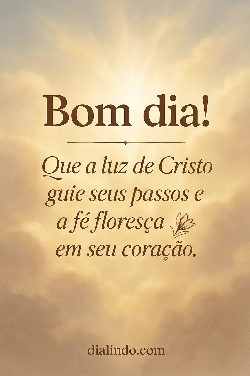 Passos Guiados, Fé Radiante.