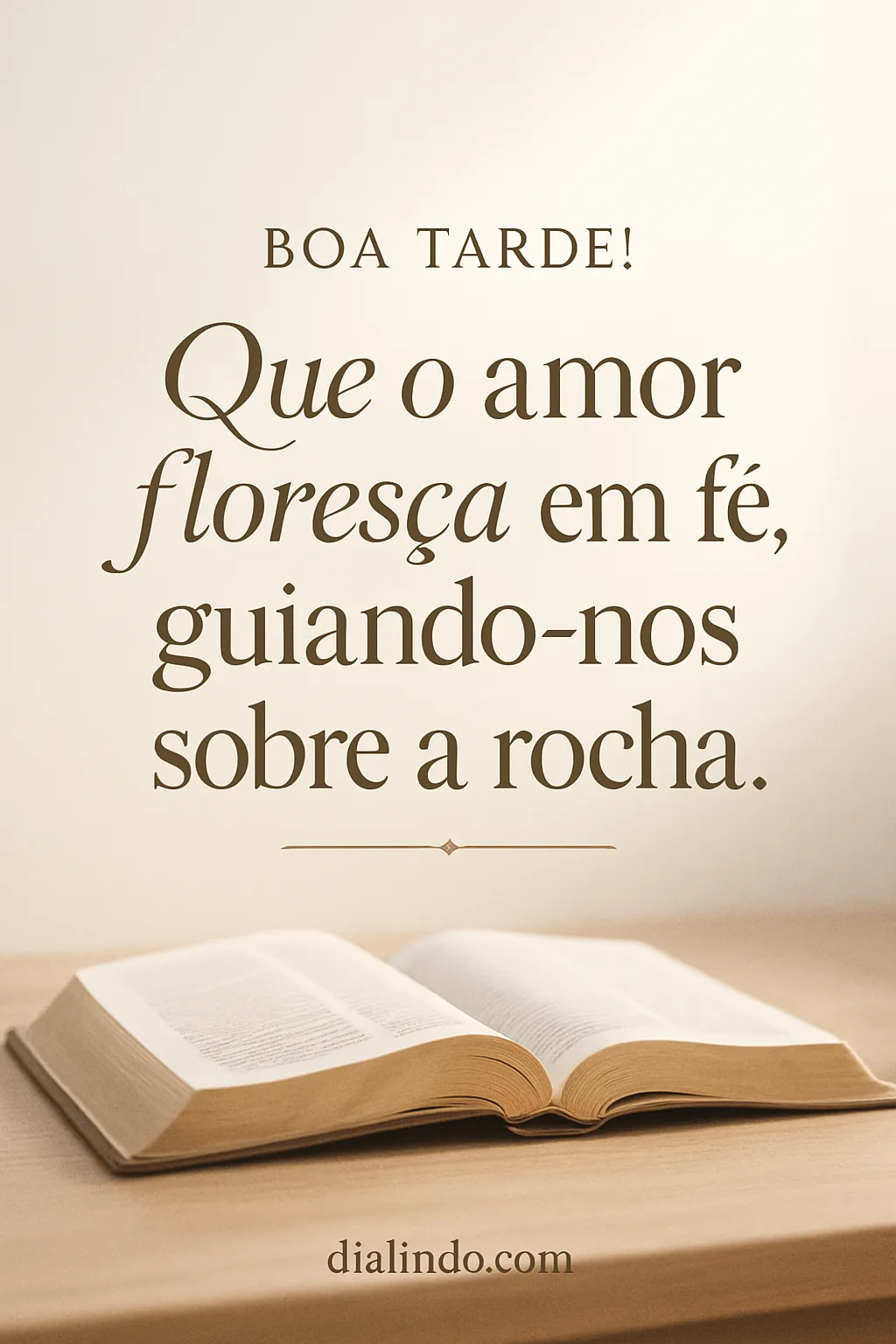 Amor florescido em rocha firme.