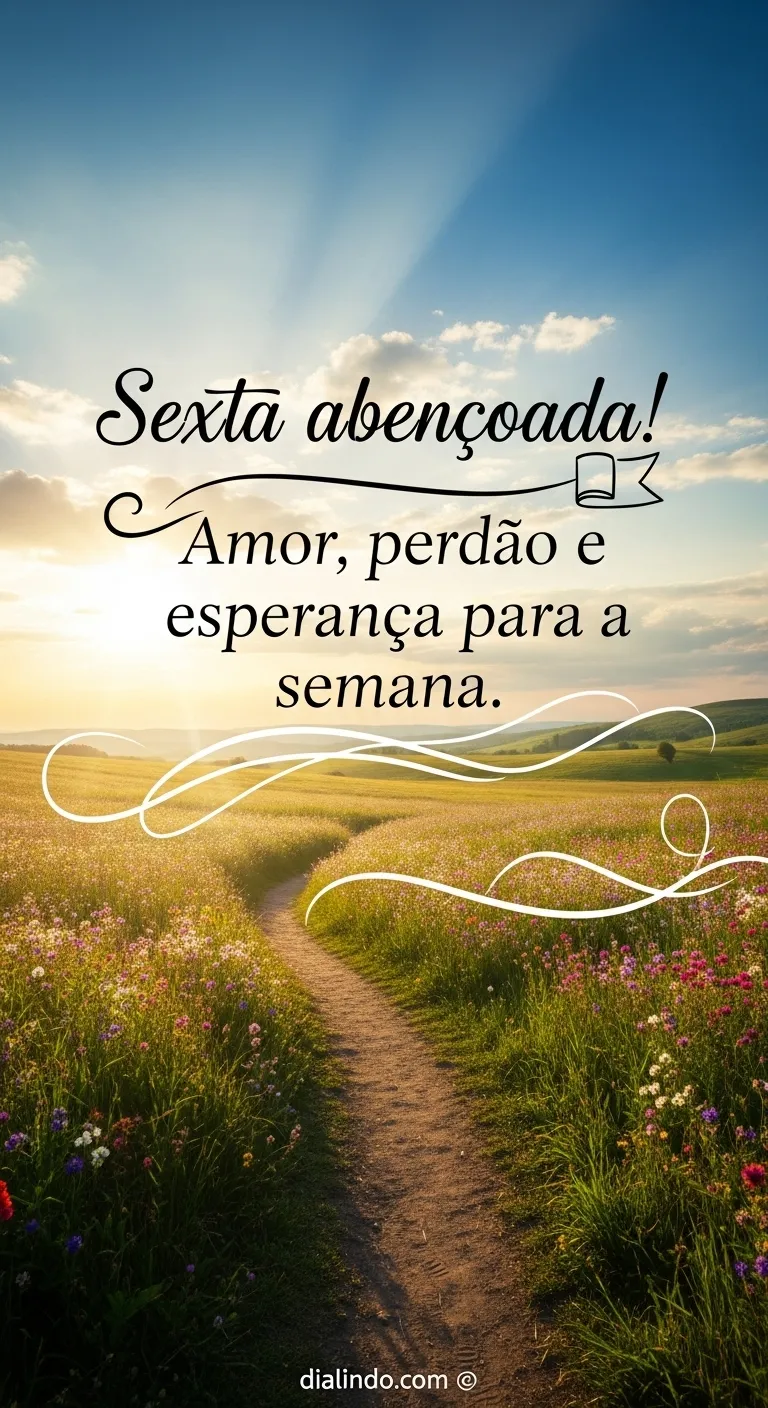 Sexta: Amor, Perdão, Esperança Semanal. - Imagem inspiradora