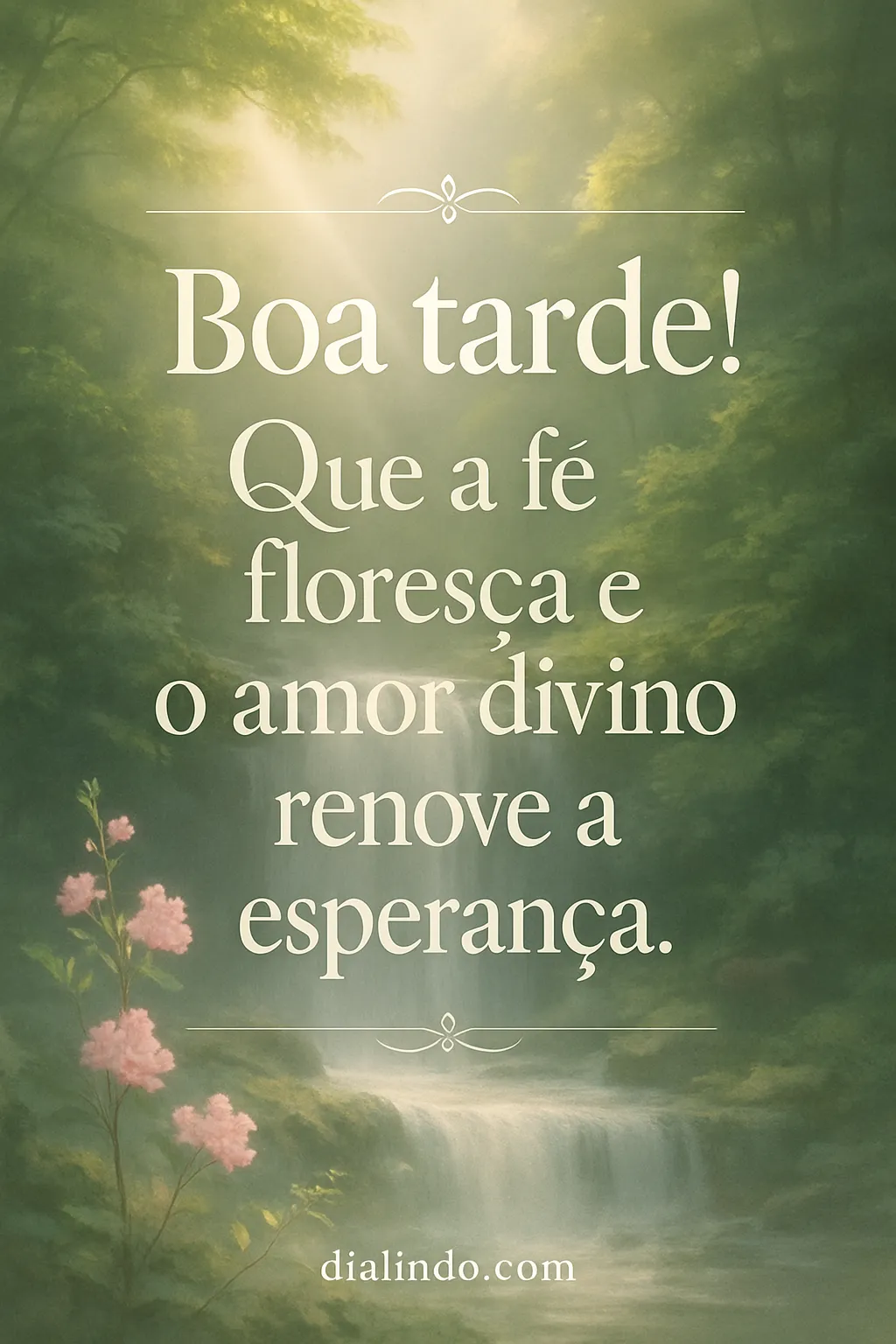 Fé Florescendo a Esperança Amada.
